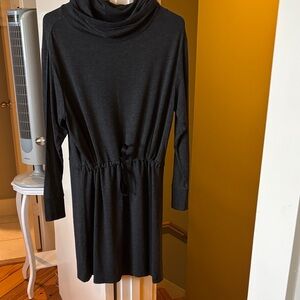 Super Cute Loft Elegant Black Cowl Neck Dress Size S